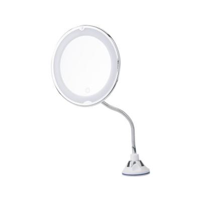 China LED Lighted Wall Mounted Magnifying Makeup Mirror 10x w/360 Degree Swivel For Home Bathroom Vanity for sale