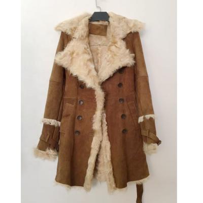 China YRFUR Fashion YR-AB09 Chekiang Good Quality Anti-Shrink Sheep Lamb Double Face Fur And Leather Coat for sale