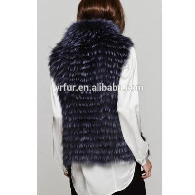 China YR882 Wholesale Price Breathable Raccoon Fur Vest/Natural Raccoon Fur Vest Women Clothing for sale