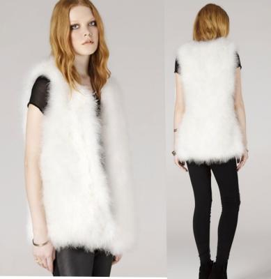 China YR114 Breathable Hot Sale Products Real Turkey Feather Vest for sale