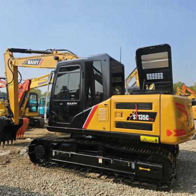 China Sany SY135C excavadora de segunda mano excavadora de 13t en buenas condiciones en venta