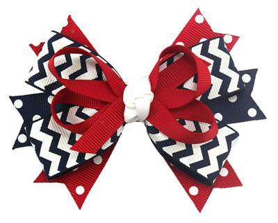 China NO121-NO137 Bright Patriotic Colors Hair Bows American Flag Headbands Hairhoop Bowknot Style for Independence Day 4th of July Hair Accessories for sale