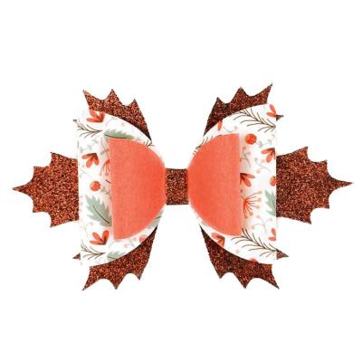 China Boutique Bat Pinch Bow SVG Halloween Bow Hair Clip Bats Hair Bow Glitter Gothic Bat Wings Hair Accessories for sale