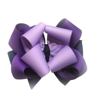 China Smart Colors Girls Primary Colors Bows Rainbow Baby Stacked Hair Bows Wedding Large Ribbon Hairbows for sale