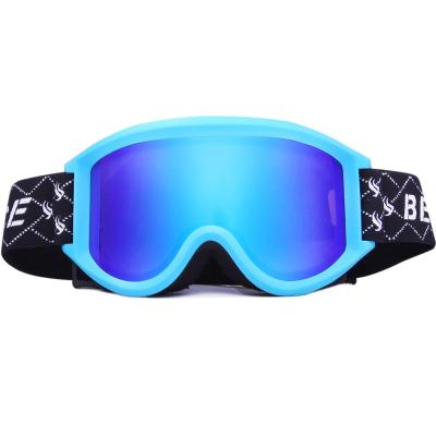 China Blue Color Polarized Snowboard Goggles Double Layer Detachable PC Lens for sale