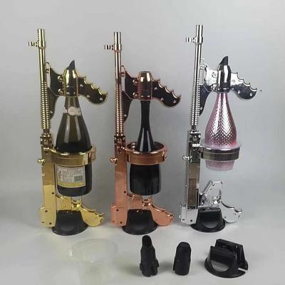 China Best Selling Bar Champagne Spray Gun Hand Alloy Party Drinks Durable Gun Champion Wine Pourer Stopper For Bar Birthday Celebration for sale