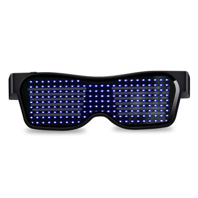 China Customizable ABS LED Light Up Glasses for Raves, Parties, Music Festivals, Halloween with USB APP Charging Editable Sunglasses for sale