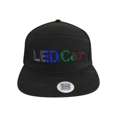 China New 2021 COMMON Hot Rechargeable Blue Tooth LED Hat, Light Up Snapback Hat For Raves, Parties, Costumes, Nightclub Current APP Hats for sale