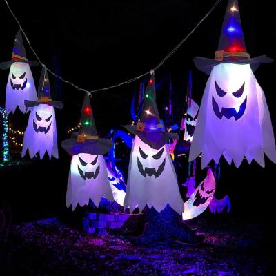 China Regular Hat Lantern 5PC Halloween LED Lamp Ghost Spectrum String Lights Night Light Garden Haunted House Blinking Colorful Decor for sale