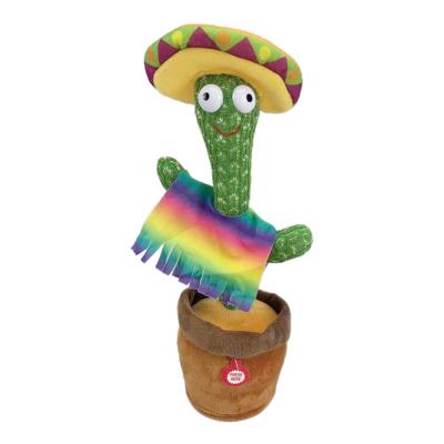 China 2022 Funny Plush Singing Singing Doll Playing Bustle Factory Direct Hot Sales Sparkler Talking Toy Musical Recording Toy Dancing cactus for sale