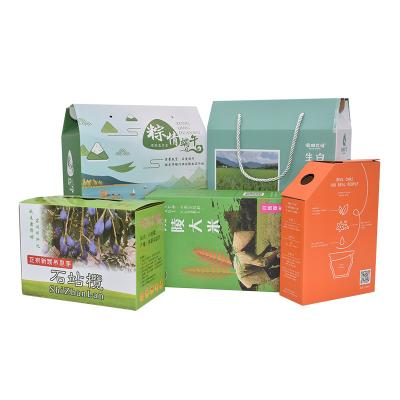 China Large Recycled Materials Kraft Full Color Custom Printing Fruits Shipping Boxes Brandable Box Factory Food Industry Packing Delivery Packaging Box for sale