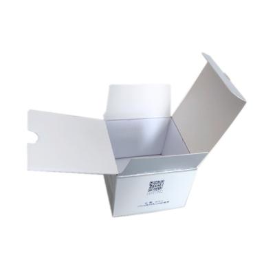 China Recyclable Body Care Cream Paper Box Insert F Groove Paper Box Printing Skin Care Products Packaging Box Metallic Silver Custom Logo Printed for sale