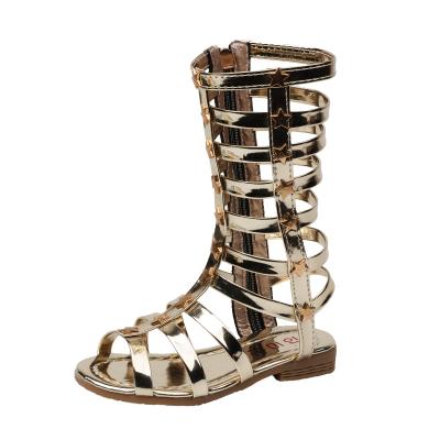 China China 2019 Girls Kids Gladiator Sandals Anti-Smell Anti-Smell High Fashion Summer Fancy Flat Knee Sandals Shoes Wholesale for sale