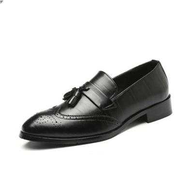 China Wholesale OEM/ODM Anti Smell Anti Smell Factory Business Casual Dress Formal Dress Shoes Brogue Style Big Szie Tassel Men Leather Trim Balance Shoes for sale