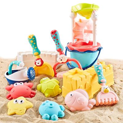 China Sand Beach Play Set XST Set Genuine Eco Magic Beach Molds Castle Kids Sand Toys With Staff for sale