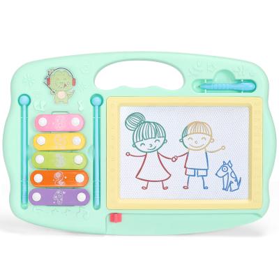 China Eco-friendly Material Kids Drawing Board Magnetic Hand Striking Erasable Colorful Piano Doodle Drawing Board Kids Writing Painting Board for sale