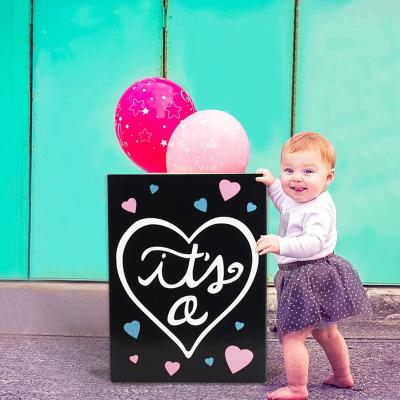 China Recycled Materials Gender Reveal Game Balloon Paper Box For Gender Reveal Baby Shower Party It's A Boy Or Girl Surprise Box Home Decoration for sale