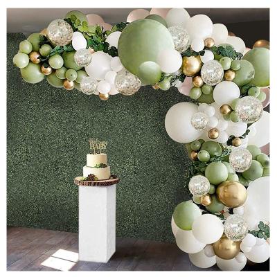 China Wedding Party Decoration Avocado Green Color Metal Gold Color Latex Olive Confetti Wedding Balloon Garland Arch Kit for sale