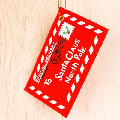 China Christmas Gift Wrapping Tree Decoration Gift Supplies Candy Gift Bag Indoor Non Woven Fabric To Santa Claus North Post Christmas Greeting Envelope for sale