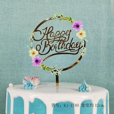 China Instagram 23 Designs Marry Bride To Be Rose Butterfly Cake Topper Acrylic Flower Birthday Party Cake Decoration Glitter for sale