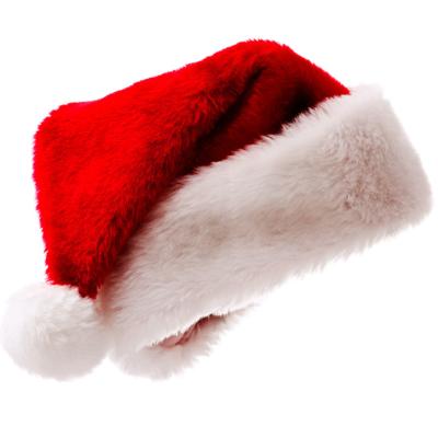 China Christmas Party Supplies Santa Cosplay Christmas Party Decoration Supplies Santa Velvet Plush Merry Christmas Cosplay Adult Hat for sale