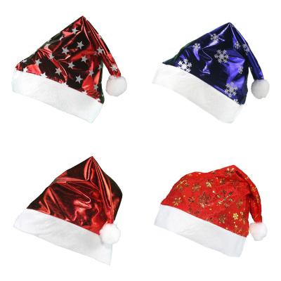 China Funny Santa Claus Christmas Party Supplies Star Snowflake Pattern Merry Christmas Hat Christmas Party Cosplay Supplies for sale