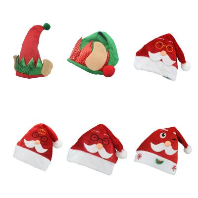 China Elf Santa Pattern Green Christmas Hat Christmas Party Supplies Funny Hat Christmas Party Cosplay Green Funny Hat For Photo Shooting for sale