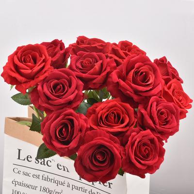 China Nordic Valentines Day Gift Decorative Artificial Rose Flowers for Romantic Theme Cafe Restaurant Wedding Tableware Decor Ornament for sale