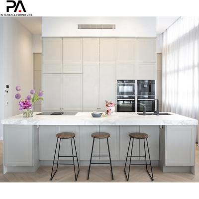 China Environment Friendly Modern Pvc Membrane PA Island Gray Shaker Galley Sideboards for sale