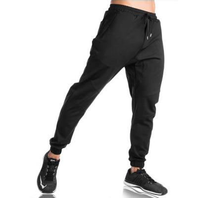 China Black Cotton Joggers Pants Breathable Custom Sporty Blank Workout Sweatpants Pants Men for sale