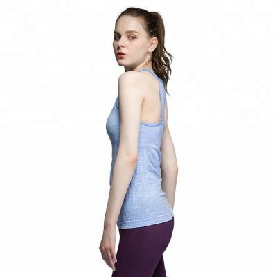 China Custom Antibacterial Sleeveless Slim Gym Antibacterial Knitted Top Female Camisole for sale