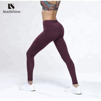 China Antibacterial Compression Workout Pants Sports Trouser Pants Gym Gaiters For Women Yoga Pants With Back Pocket for sale