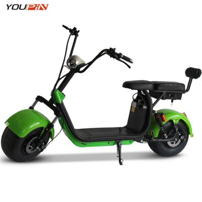 China New style shock absorption 2 battery 2000w 1500w 60v 12ah /20ah fat tire unisex removable citycoco electric scooter for sale