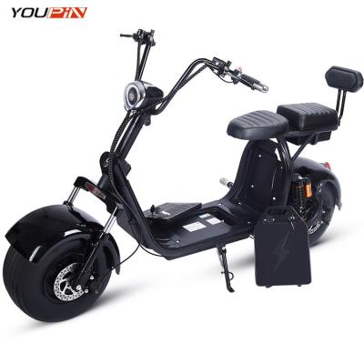 China 2000W 1500W Unisex Detachable Dual Battery Fat Tire Electric Scooter With Storage Box for sale