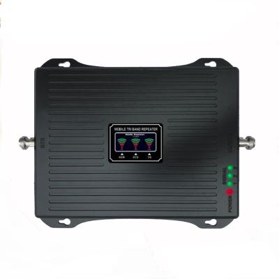 China Tri Band Repeater 900 1800 2100 2G 3G 4G Cellular Signal Booster Signal Amplifier 210*190*30mm for sale