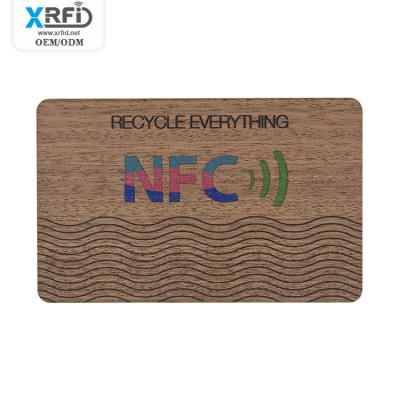 China Waterproof / Latest Nfc Waterproof Plastic Cards Case And Smart Rfid Key Wood Laser Cut Recycled Natural Wood Card Holders for sale