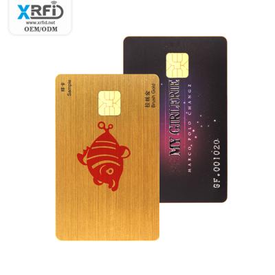 China Waterproof / Waterproof Gold Business Blank Custom Smart Card With 125khz Rfid Chip Contact IC Card for sale