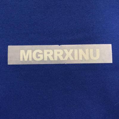 China Garment Simple Alphabet Reflective Heat Transfer Label For Clothes for sale