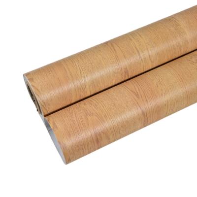 China Waterproof thick imitation wood grain wallpaper furniture wardrobe door self-adhesive renovation for sale