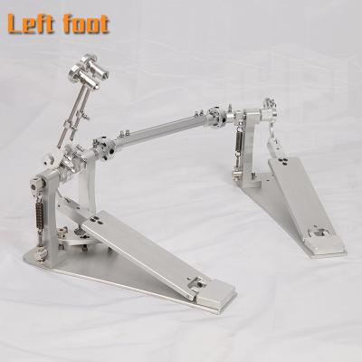 China Left Foot Direct Drive Shaft CNC Cut Craft Aluminum Alloy with Twin Higher Hammers Pedal Kick Bass Drum Pedal Dual for sale