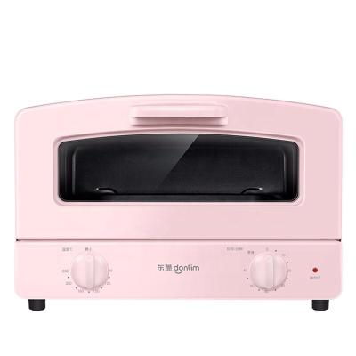 China Household fashion multi-function mini oven oven energy saving small mini 12 liters cherry blossom powder DL-3706 for sale