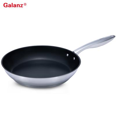 China Viable Best Price Hot Selling Galanz Friendly Frying Fry 20cm Stainless Steel Large Nonstick Breakfast Pan With CE for sale