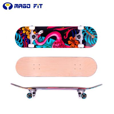 China High Quality Full Standard Professional Skater Skate Board Custom Design Double Rocker Canadian Maple Long Board for sale