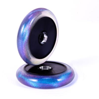 China 110mm High Rebound PU CN10 Spoked Aluminum Customizable Hub Customizable Color New Scooter Accessories Stunt Scooter Accessories Connected Wheel for sale