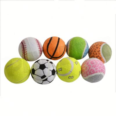 China 2017 Viable New Top Selling Custom Colored Dog Game Training Dog Tennis Ball for sale