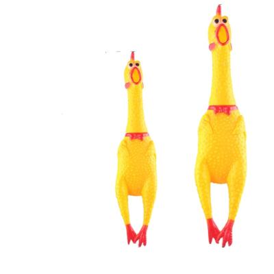 China 2021 Viable Animal Toy Pet Product Dog Blank Chicken Vinyl Screaming Toys for sale