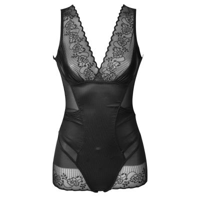 China Breathable High Elastic Plus-Size Full Body Shapewear Women Back Lift Off Tummy Shaper Slimming Jumpsuit With Jacquard Trim for sale