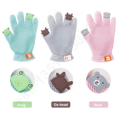 China New Viable Arrive 2-In-1 Cat Dog Pet Bath Gloves Brush Massage Beauty Glove Cleaning Wash Gloves for sale