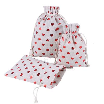 China Small Drawstring Storage Bag / Rope Promotion Gift Bag Cotton Canvas Drawstring Bag for sale