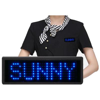 China Programmable Mini LED Name Badge Announcement Name LED Tag for sale